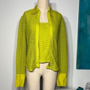 Vintage Lime Textured Women's Blazer